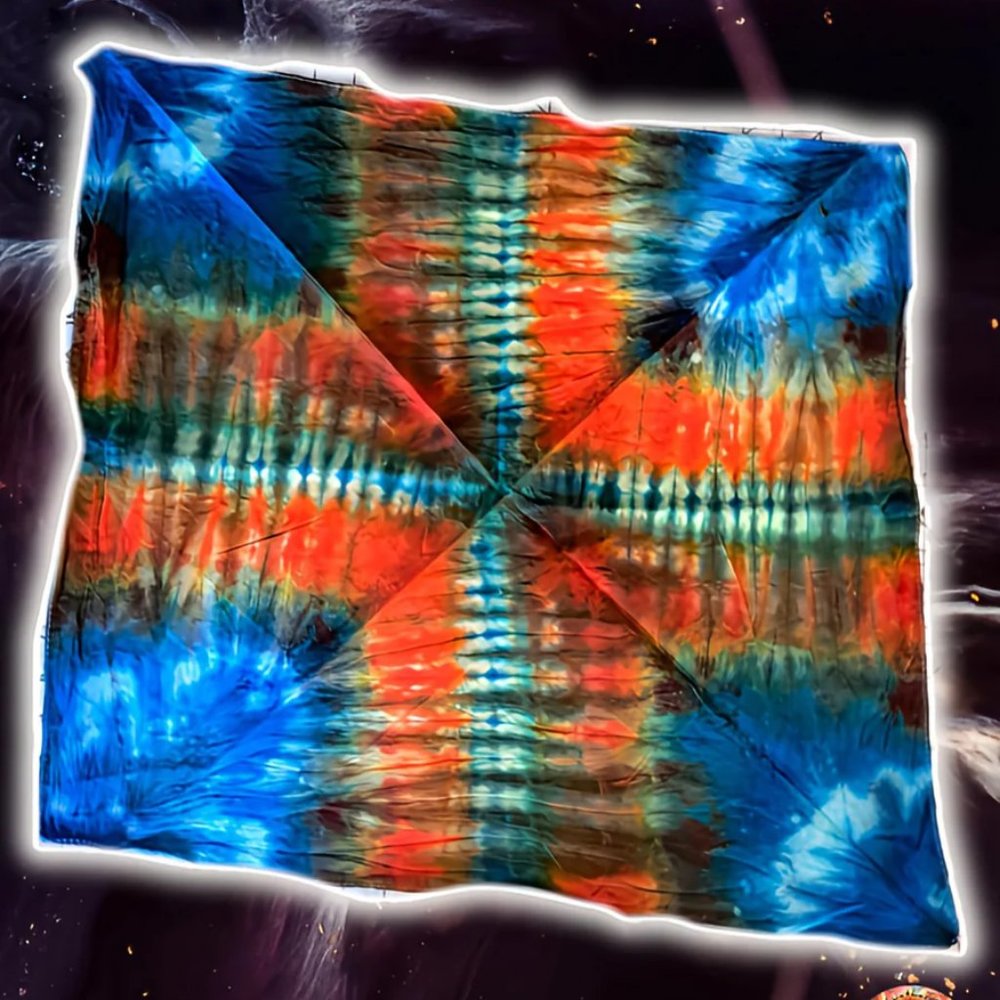 [Hand Dyed] Tie Dye Bandanna